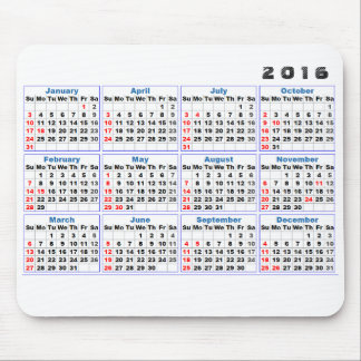 Turquesa simples de Mousepad de 2016 calendários