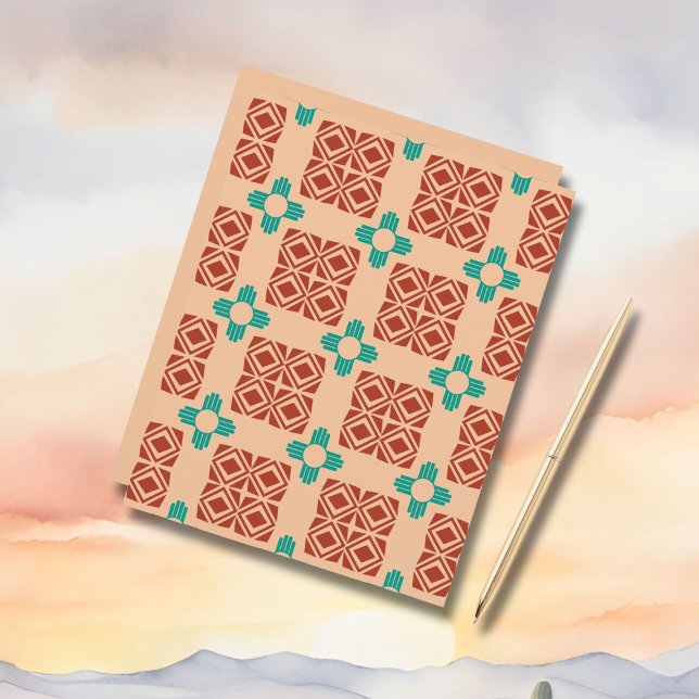 Turquesa Zia Tribal Brown Tan (Criador carregado)