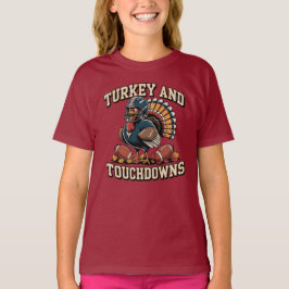 Turquia e touchdowns Camiseta Engraçada de Futebol