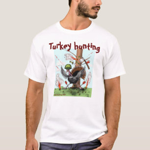 Turquia que caça o t-shirt engraçado da acção