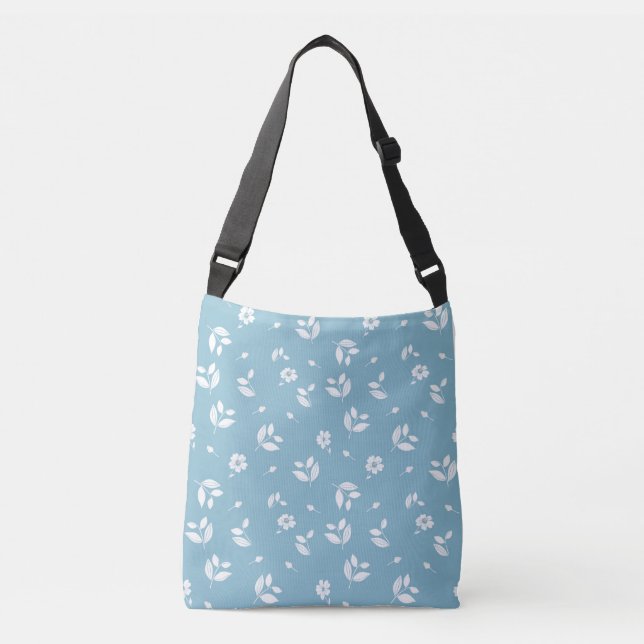 turquois blue cross body style tote bag (Frente)