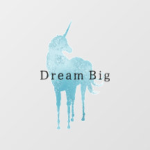Turquoise Aqua Blue Unicorn