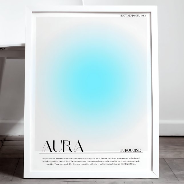 Turquoise Aura Poster Impressão (Criador carregado)