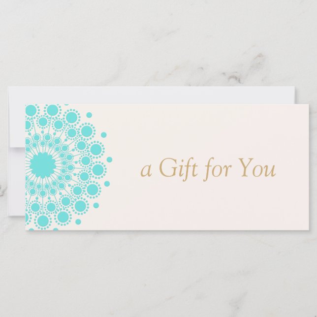 Turquoise Mandala Beauty Spa Gift Certificate (Frente)