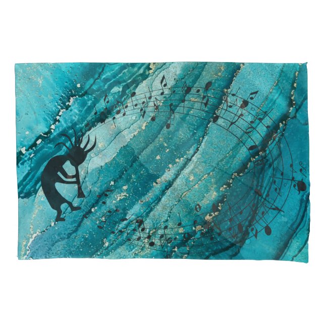Turquoise Music Notes Kokopelli (Frente)