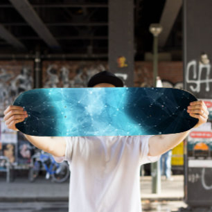 Turquoise Nebula Skateboard skate cósmico