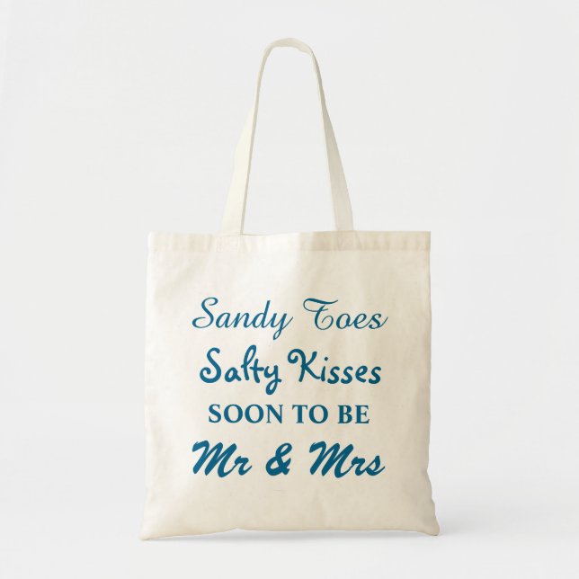 Turquoise Sandy Toes Salty Kisses Bolsa (Frente)