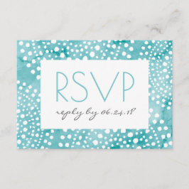 Turquoise Watercolor Bali Boho RSVP