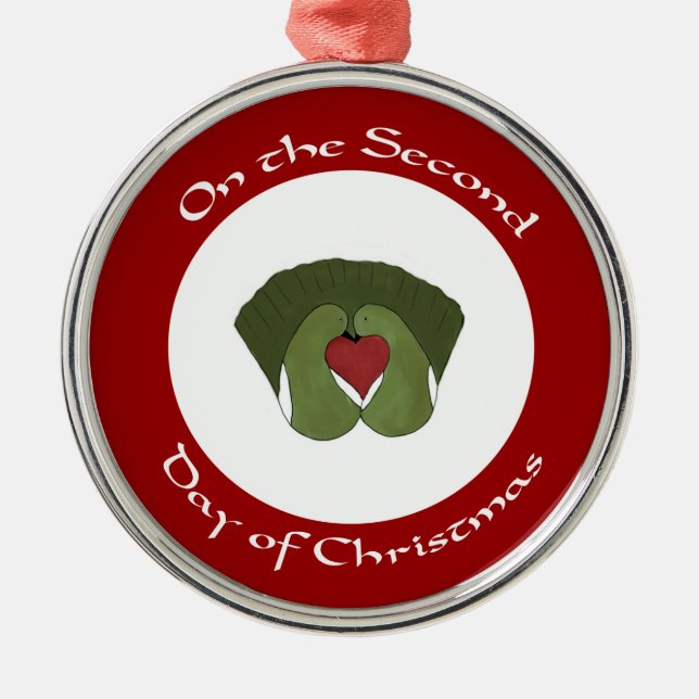 Turtle Doves Segundo Dia do Enfeites de natal (Frente)