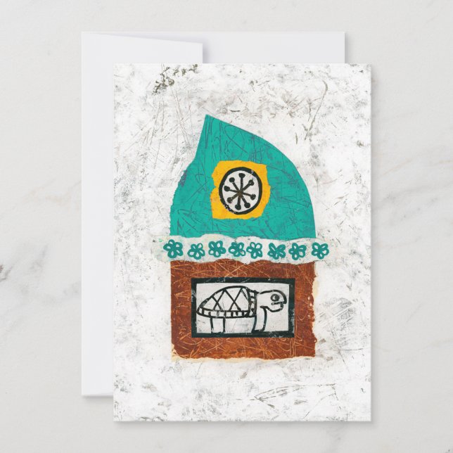 Turtle Itching Para Um Cartão De Saudação De Luta (Frente)