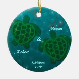 Turtle Love Enfeites de natal