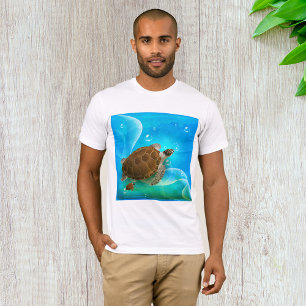 Turtle Nadando Mens T-Shirt