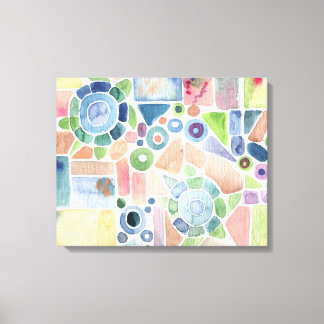 Turtle Pond Watercolor pintura na Canvas