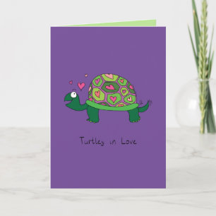 Turtley in Love - Cartão Saudável do Namorados