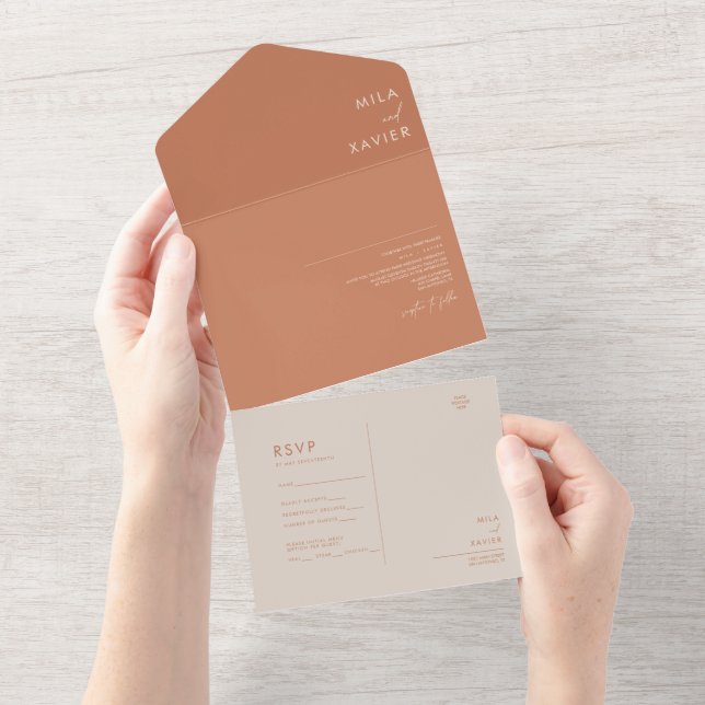 Tuscan Amber | Casamento minimalista moderno (Aba destacável)