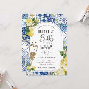 Tuscan Lemon theme Birthday Convite