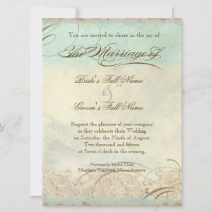 Tuscan Olive Tree n Swirl - Convite para Casamento
