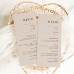 Tuscan Terracotta | Menu Casamento Mínimo Moderno<br><div class="desc">Este design de menu simplesmente elegante apresenta a moderna tipografia sans serif mínima,  lindamente rústica,  cores boêmicas que fornecem apenas a informação que serve a um propósito. Coloque os seus entes queridos em volta de uma bela refeição com a nossa coleção de terracotta simples e chique.</div>