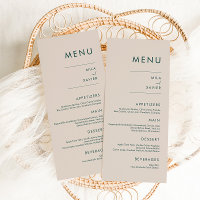 Tuscan Verde | Menu Casamento Mínimo Moderno