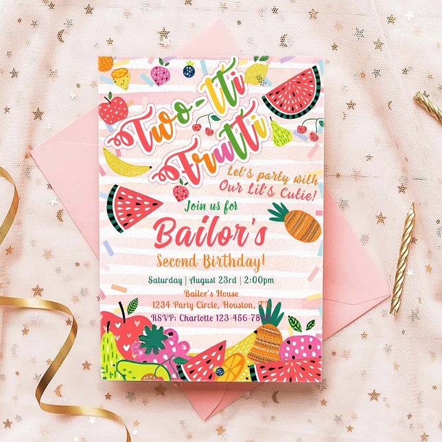 Tutti Frutti | Convite de Aniversário de Fruta (Criador carregado)