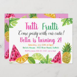 Tutti Frutti - Convite de aniversário Fruta