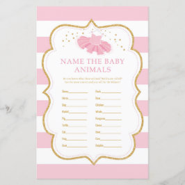 Tutu bailerina: nome do jogo de bebês