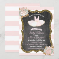 Tutu Excitou Convite Ao Chá de fraldas Tutu