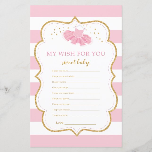 Tutu veste bailarina desejos para o jogo do bebê (Frente)