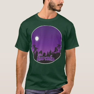 tuvalu à noite com Palms T-Shirt