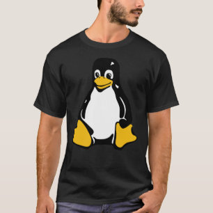 Tux Mascot T-Shirt Penguin Logotipo Clássico do Li