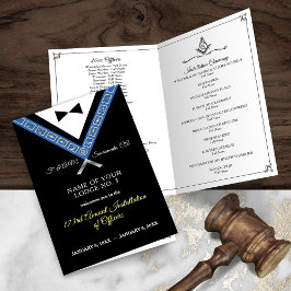 Tux Masonic Program Modelo Freemason Stationery