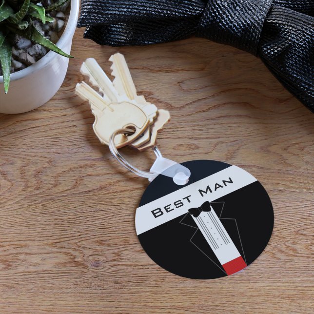 Tuxedo Best Man Weding Chaveiro (Best Man keychain for your best man)