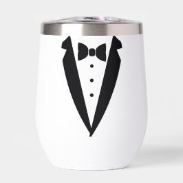 Tuxedo casado com script na mão personalizado