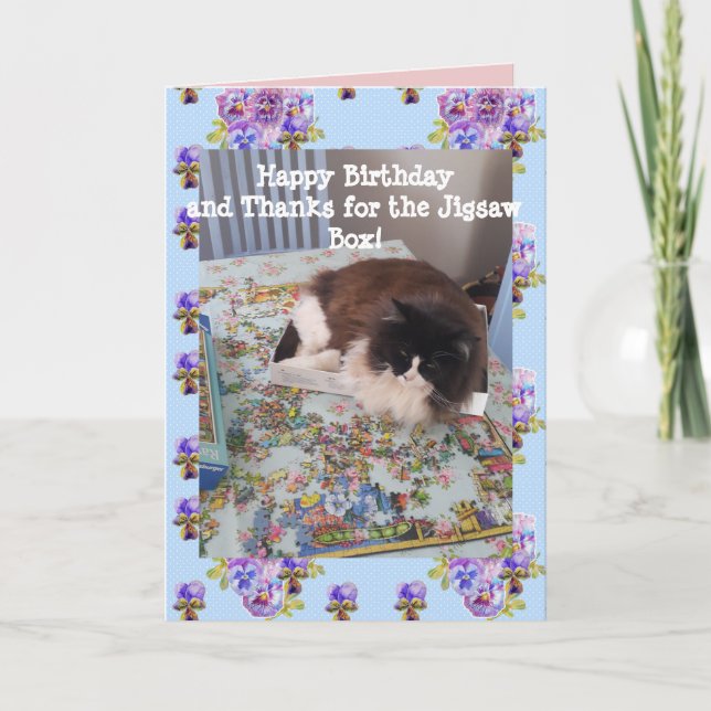 Tuxedo Cat Bonito Engraçado Dormindo Cartão de Gat (Frente)