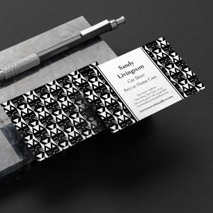 Tuxedo Cat Modern Geométrico Cartão de visita