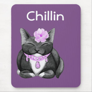 Tuxedo Cat Mousepad de Refrigeração