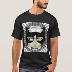 Tuxedo Cat Nurse T-Shirt