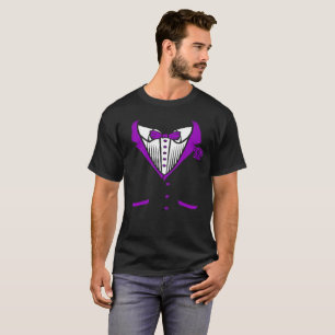 Tuxedo T-Shirt Com Arco Roxo