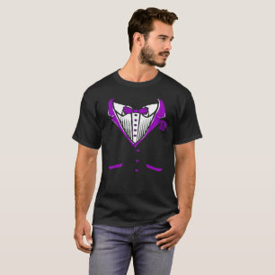 Tuxedo T-Shirt Com Arco Roxo