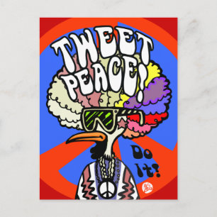Tweet Peace! Cartão postal