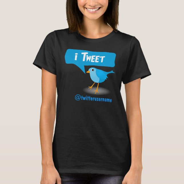 Tweet Twitter Blue Bird Camisetas (Frente)
