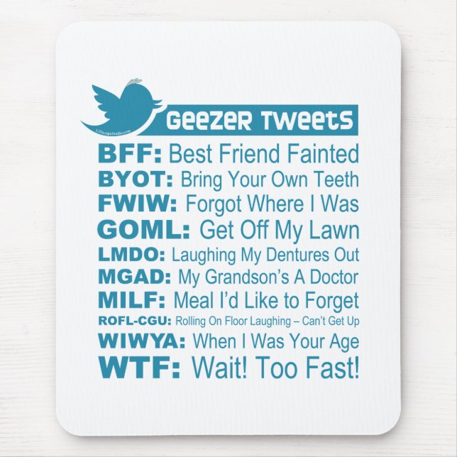 Tweets do Geezer - Mousepad (Frente)
