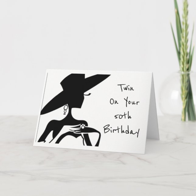 TWIN-FELY *50º ANIVERSÁRIO** Cartão de ANIVERSÁRIO (Frente)