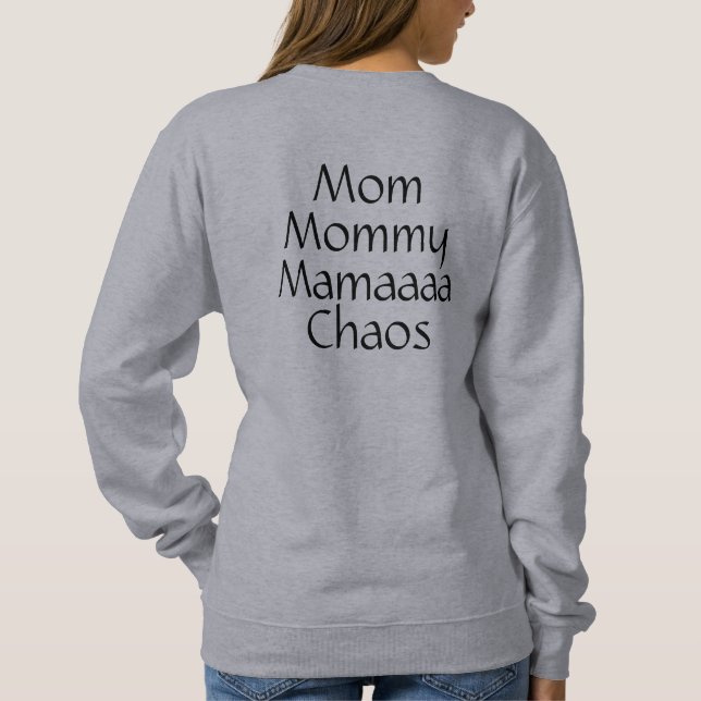 Twin Mãe T-Shirt | Mãe / Mamãe / Mama / Caos (Verso)