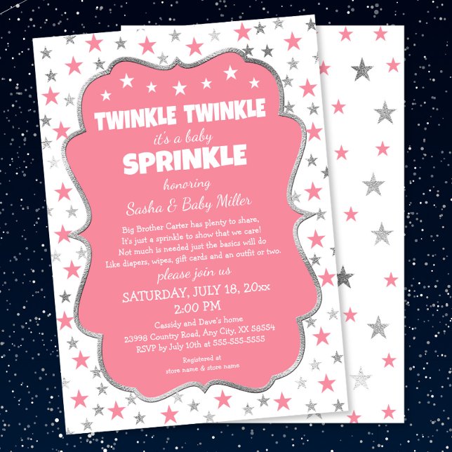 Twinkle Baby Sprinkle convites para chá (Criador carregado)