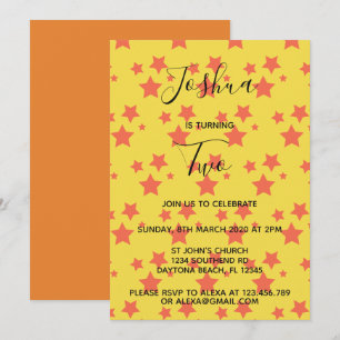 Twinkle Little Star - convite de aniversário amare