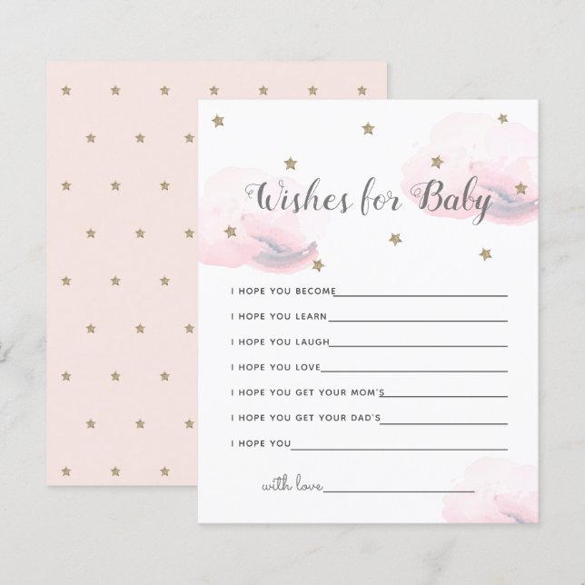 Twinkle Little Star deseja conselhos para bebês (Frente/Verso)