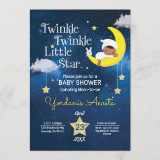 Twinkle Twinkle Convite para chá de fraldas de Peq