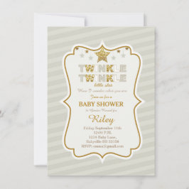 Twinkle Twinkle - convite para chá de fraldas estr