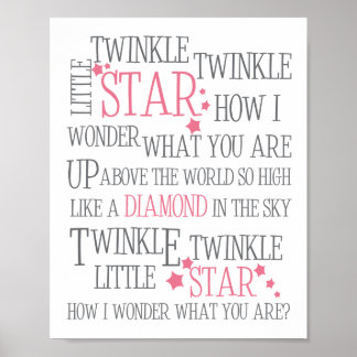 TWINKLE TWINKLE LITTLE STAR - IMPRESSÃO DE ARTE 8X